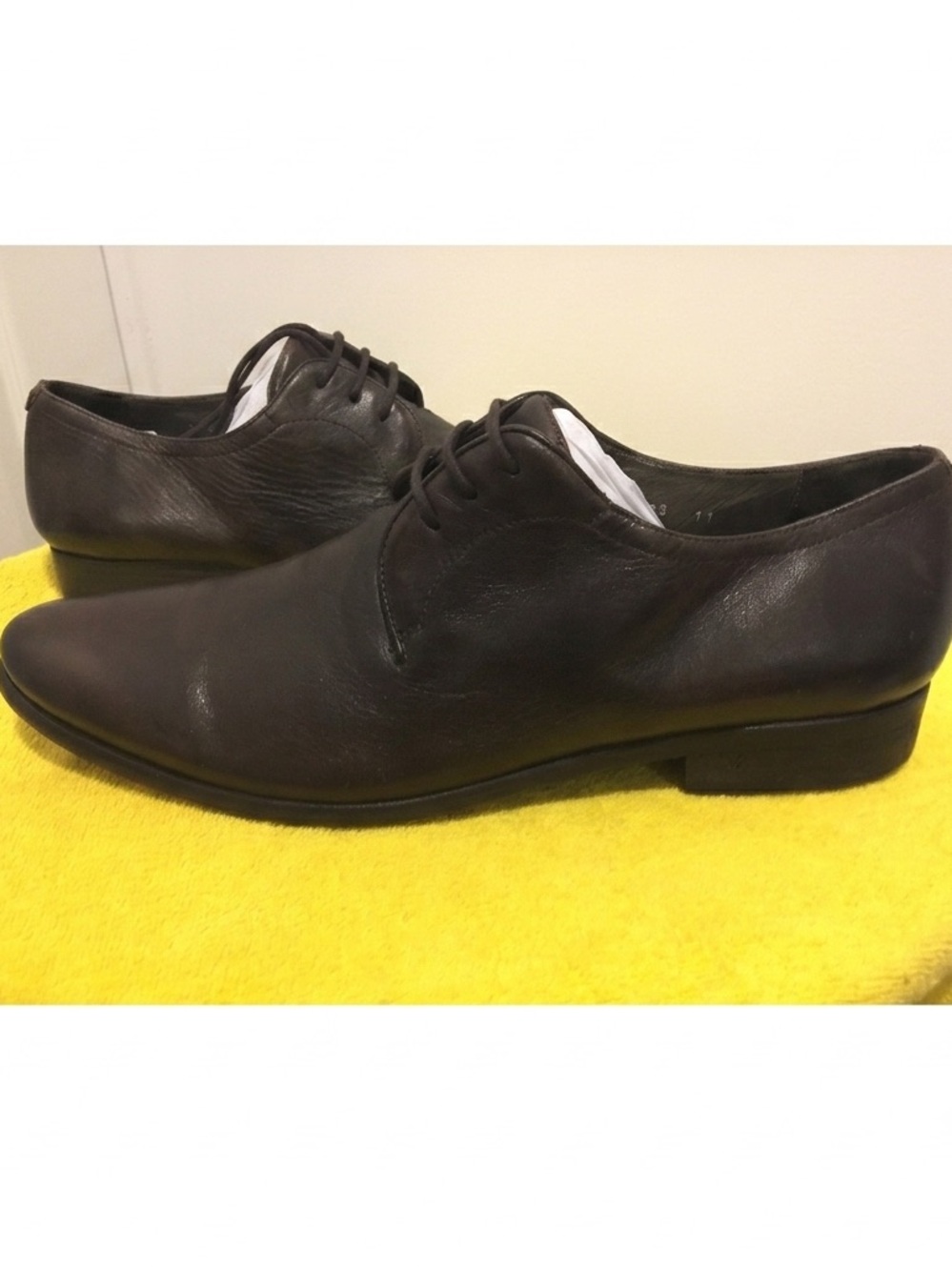 John Varvatos Collection Men's One-Piece Leather Derby Shoes Size 11